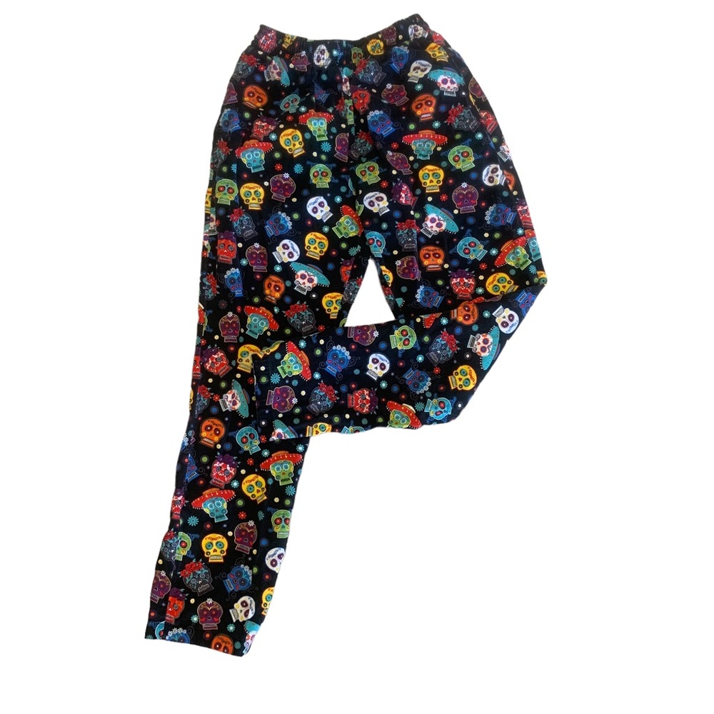 Calavera Skeleton Print Chef  Medical pants size small Halloween
